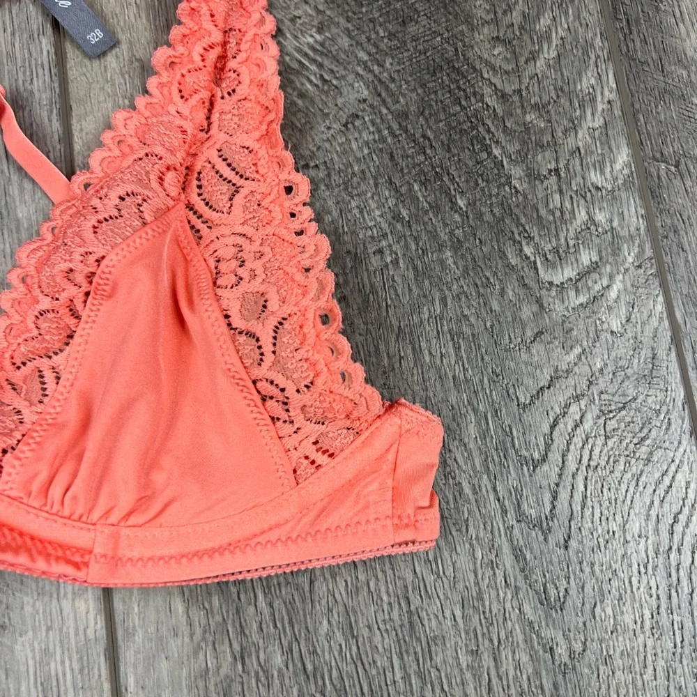 32B Aerie Peach‎ Lace Bralette